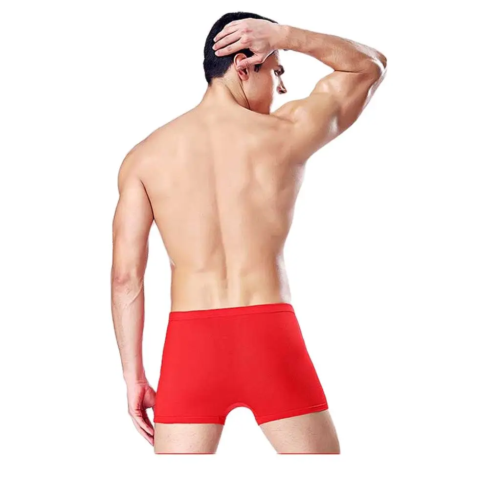 5 Pcs/Lot Big Size Men Boxer Shorts Boy Undies Chinese Red  Underwear Panties Underpants Male Knickers Modal L XL 2XL 3XL