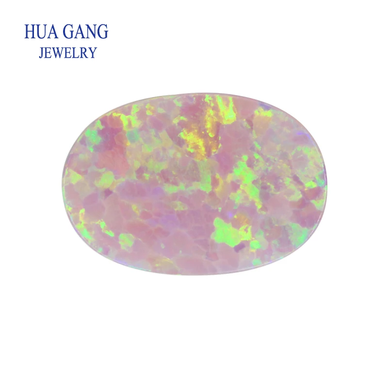 

OP08 Red Synthetic Opal Stones Oval Shape Base Cabochon Created Opal Beads Semi-Precious Stones For Jewelry 3x5mm-10x14mmmm
