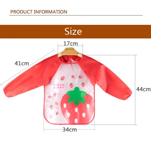 Детский непромокаемый фартук KEYING из ЭВА с длинным рукавом героями мультфильмов