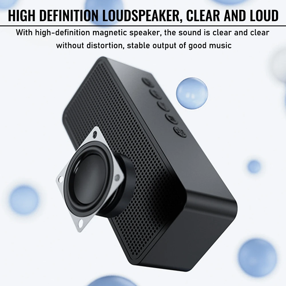 Светодиодный зеркальный цифровой будильник беспроводной Bluetooth-динамик Mp3 Fm-радио