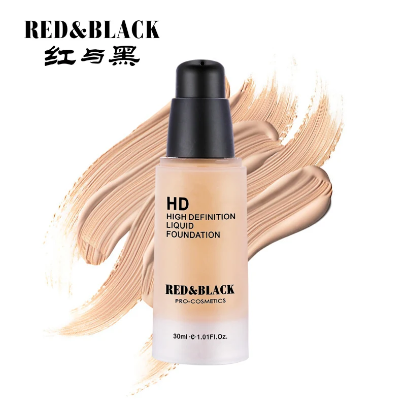 

Red&Black HD Full Cover 5 Colors Liquid Concealer Makeup 30ml Eye Dark Circles Cream Face Corrector Waterproof Make Up Base