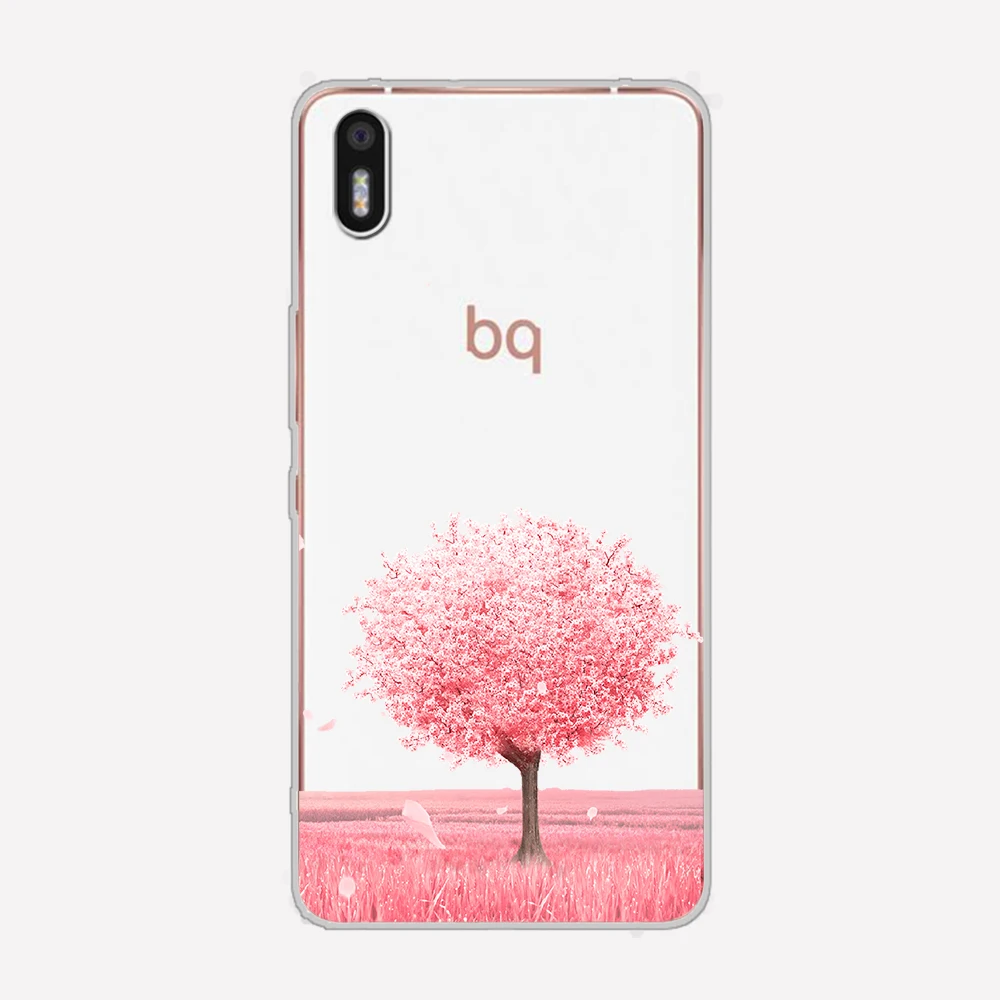 Вишневое цветущее дерево для BQ Aquaris U2 C U X5 V VS X2 X Plus Lite Pro E5 S M5 M5.5 Мягкий силиконовый