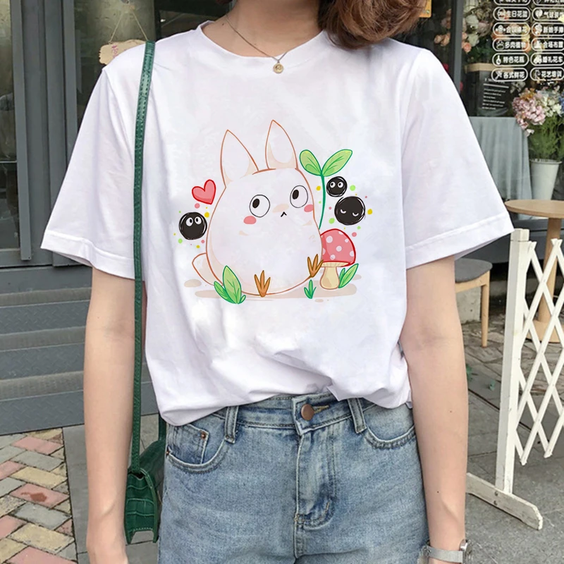 Camisetas mujer манга corta летняя футболка totoro Spirit Away Studio ghiали женская с японским