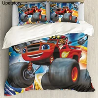 anime bedding blaze and the monster machines printed duvet cover set for kids soft home textiles cartoon comforter quilt cover