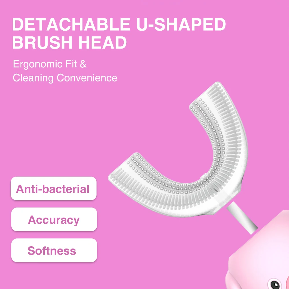 Электрическая зубная щетка для детей Смарт 360 градусов кремния автоматическая