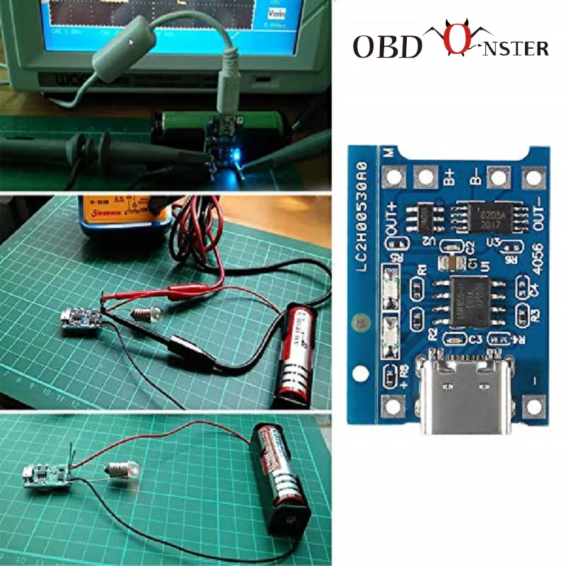 

5PCS TP4056 5V 1A USB Type-C 18650 Lithium Battery Charging And Protections BoardProtection (Type-C USB) Protection Dual Tool