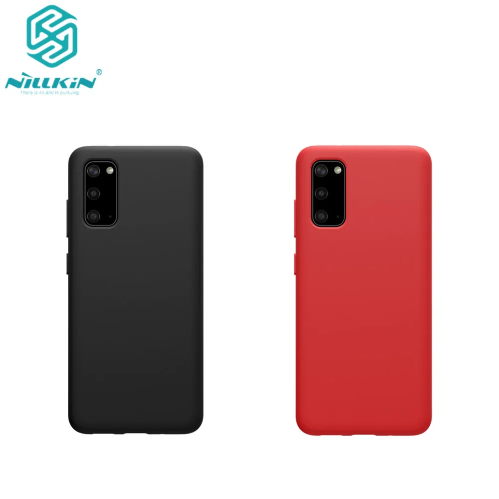Чехол Nillkin для Samsung Galaxy S20 жидкий силиконовый гибкий чехол ударопрочный