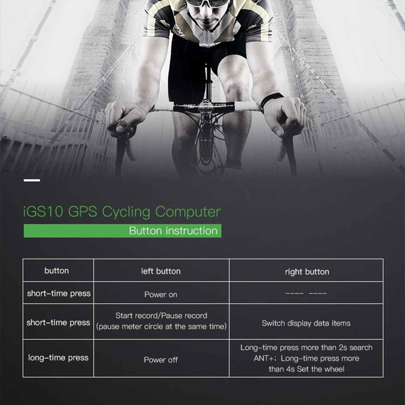 

IGPSPORT Bike Wireless Stopwatch GPS Bicycle Wireless Computer IPX6 Waterproof Cycling Speedometer