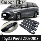 Черное углеродное волокно для Toyota Previa Tarago Estima Aeras XR50 2006  2019 2015 2016 2017 2018, автомобильные аксессуары
