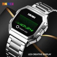 skmei top brand creative touch screen led display mens watches waterproof male electronic wrist watch relojes para hombre 1650