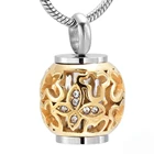 Модные ювелирные изделия, полая бабочка, Хрустальная урна, ожерелье для кремации, памятные подвески из нержавеющей стали для зонта, держатель, ювелирные изделия