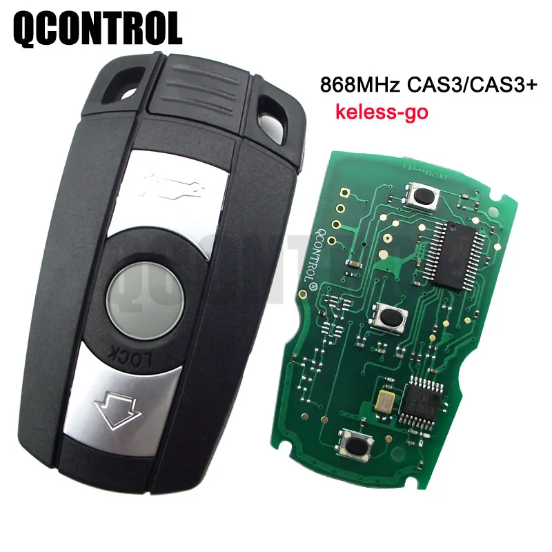 QCONTROL дистанционный смарт ключ без ключа для BMW 1/3/5 серии CAS3 868MHz X5 X6 Z4 с чипом