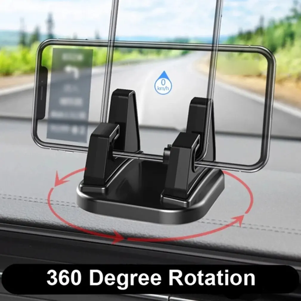 

360-degree Rotating Fixed Car Phone Anti Slip Holder Silicone Desktop Bracket Car Navigation Durable Bracket