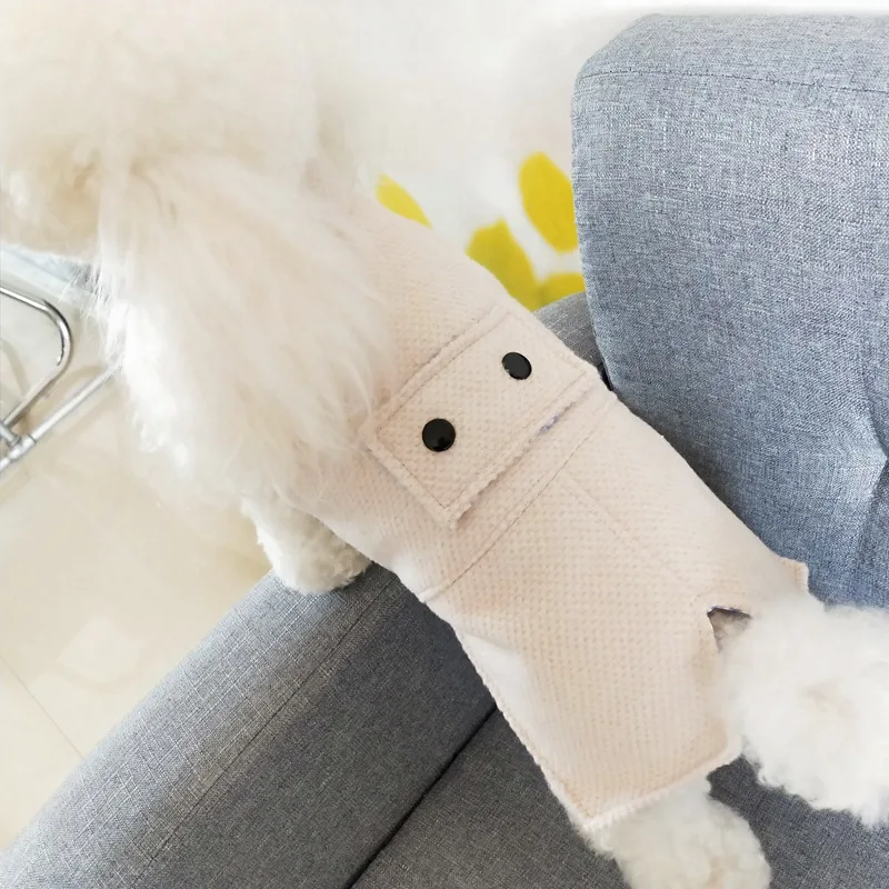 Kawaii зимняя одежда для собак четыре фута одежда для домашних животных Chiwawa jorkie Bomei платья в полоску