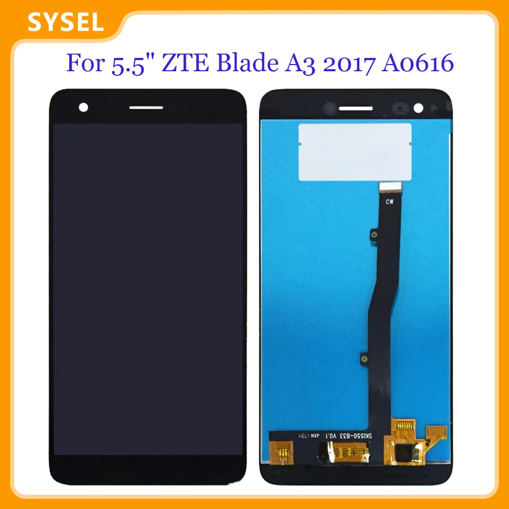 ЖК дисплей 5 дюйма для ZTE Blade A3 2017 A0616 сенсорный экран дигитайзер панель запасные