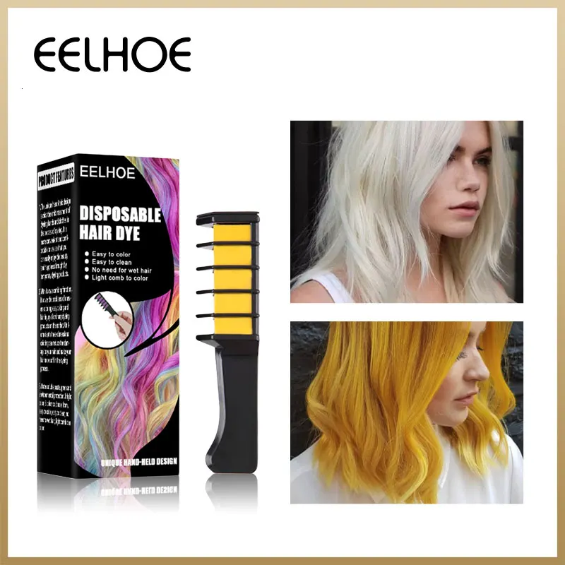 

EELHOE, 8 цветов, одноразовая краска для волос, временная Нетоксичная «сделай сам», краска для волос, тушь для ресниц, моющиеся одноразовые мелк...
