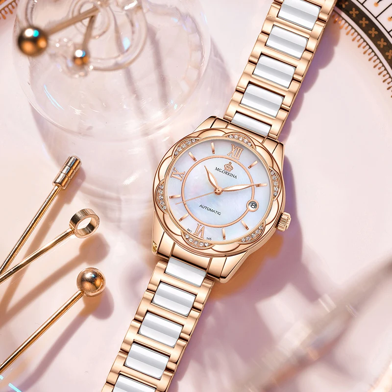 Часы наручные женские механические Автоматические со скелетом 2022 - купить по