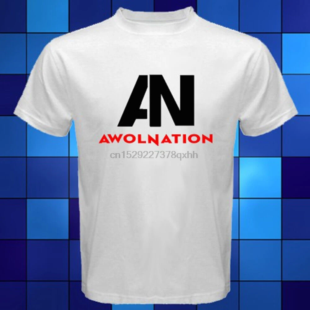 AWOLNATION AN Electronic Rock Band Logo белая футболка размер S M L XL 2XL 3XL |