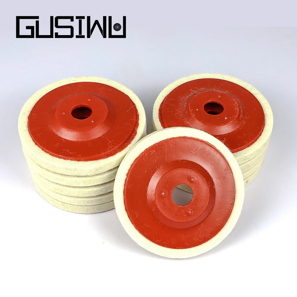GUSIWU 5/10 шт. 100 мм шерстяной войлочный шлифовальный диск полировальный круг угловая
