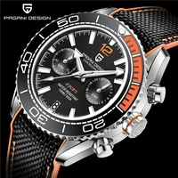 pagani design multifunction automatic diving wristwatch 100m waterproof mens quartz classic rubber strap sapphire crystal watch