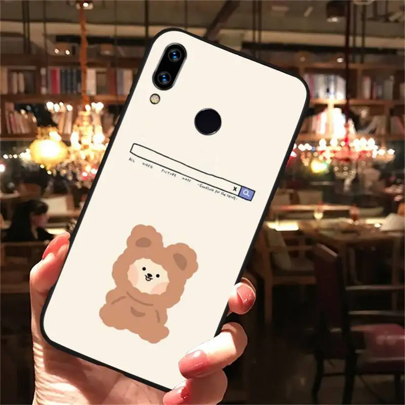 

Cute cartoon bear dog Phone Case For Xiaomi Redmi note Mi Huawei honor P smart 8 9 10 S T 20 30 40 lite Pro x