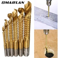 6pcsset cobalt drill bit set spiral screw metric composite tap drill bit metal specia multi function tap twist drill bit set