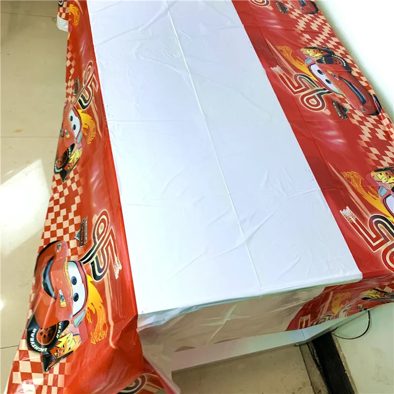 

1PCS Disney Cars Tablecloth Lightning Mcqueen 1.08x1.8M Table Cloth Covers Birthday Party Decoration Disposal Kid Favor Supplies