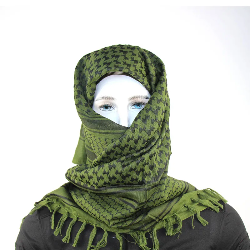 Военный Тактический унисекс Keffiyeh шема шарф для лица из чистого хлопка сетки