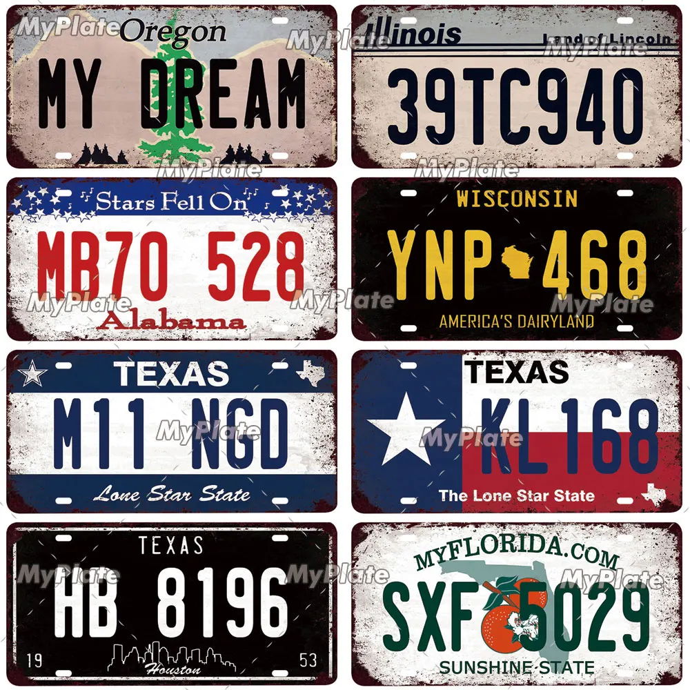 [MyPlate] старая Гавайская Лицензионная табличка металлический знак винтажный стиль
