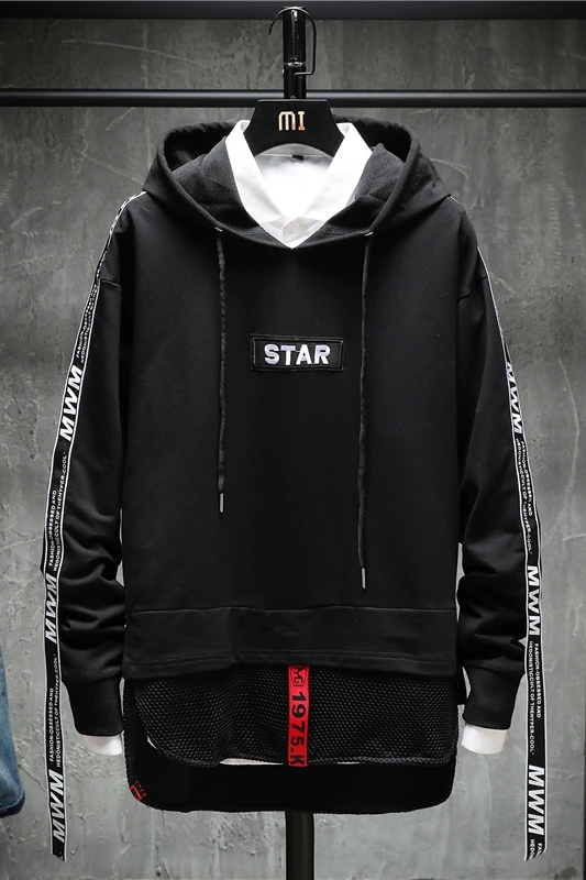 Толстовка с капюшоном в стиле хип-хоп индивидуальным принтом осень 2019 | Мужская