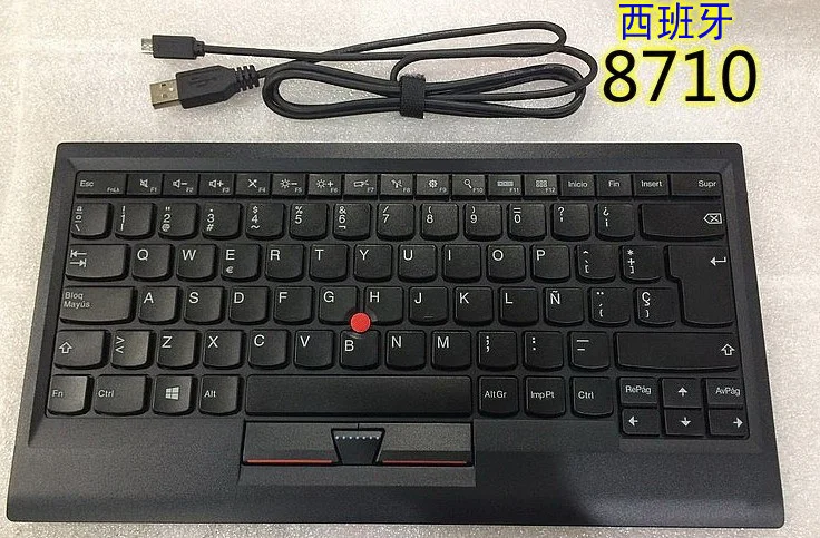 Беспроводная Bluetooth клавиатура для планшетных ПК с USB зарядкой Трекпойнт ThinkPad 0B47189