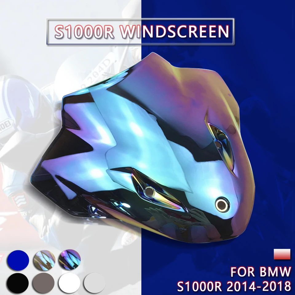 Screen For BMW S1000R S 1000R 1000 R 2014 215 2016 2017 2018 black Windshield WindScreen Double Bubble 14 15 16 17 18 | Автомобили и