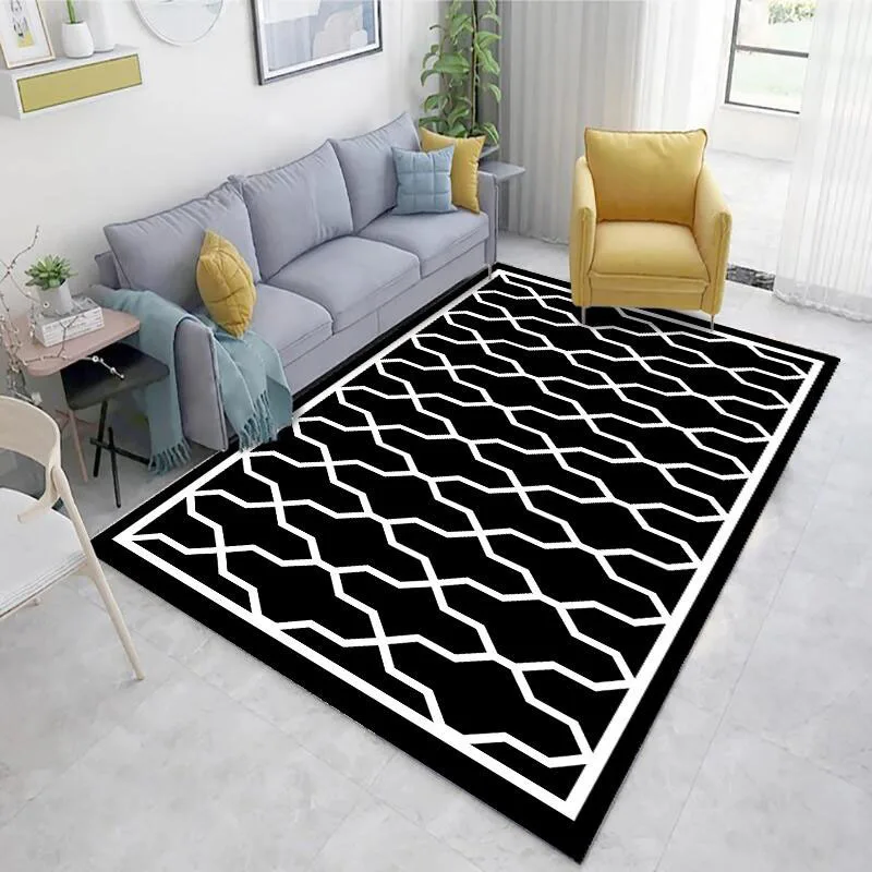 

Modern Living Room Rug Large Carpet Tea Table Bedroom Decoration Anti-slip Floor Mats Sofa Washable 3D Pattern Home Floor