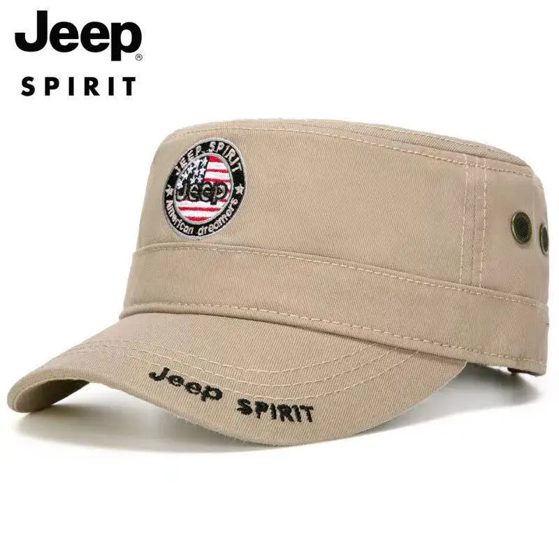 

2021-jeep Flat Cap Men Print Letter Outdoor Casual Cotton Baseball Cap Men Cap Size Sun Hat