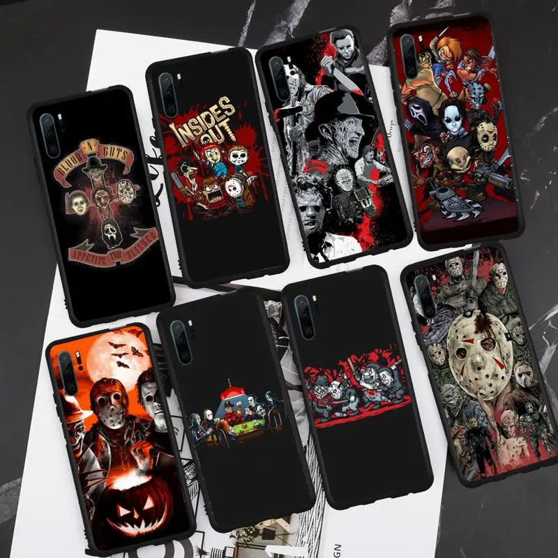 

Movie Horror Icon pattern Phone Case For Huawei honor Mate P 9 10 20 30 40 Pro 10i 7 8 a x Lite nova 5t shell funda cover