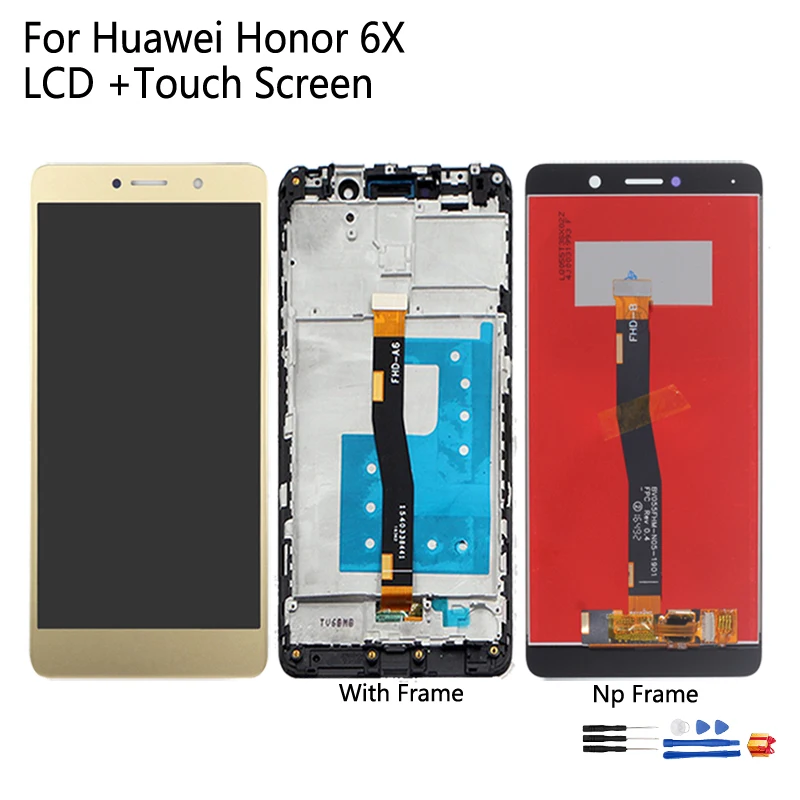 Для huawei Honor 6X ЖК дисплей Дисплей сенсорный экран планшета BLN L24 AL10 L21 L22 для GR5 2017 с