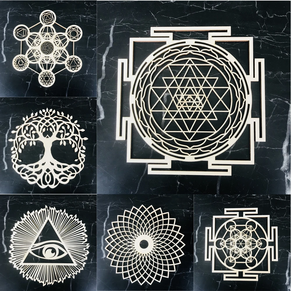 Деревянный цветок жизни украшения семена дерево вечерние реквизит для фотобудки