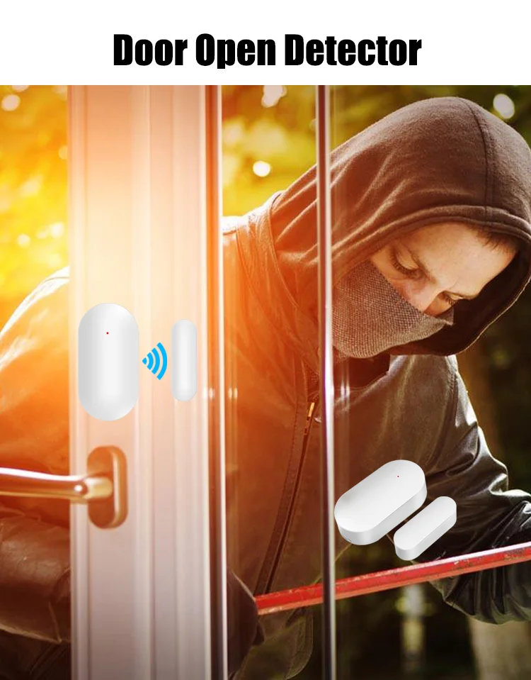 Wireless Door Sensor 433MHz Window Open Detector EV1527 For Our Smart Home Security Burglar Alarm System images - 6