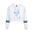 KDA The Baddest 2020 Горячая Игра новая песня печатная крутая уличная одежда женские пуловеры пупка толстовки Свитшот Поясничный Повседневный хип-хоп