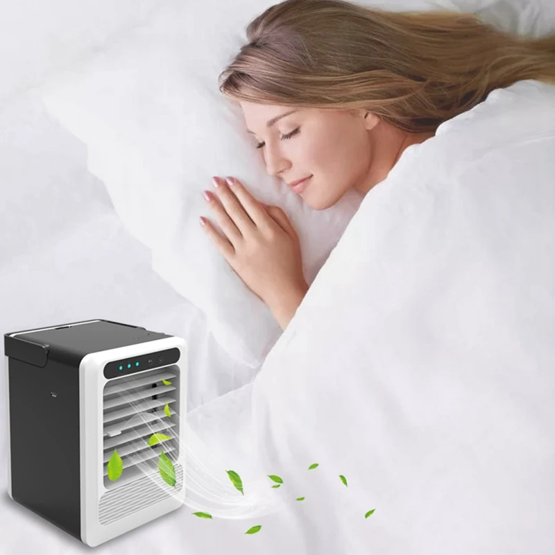 

Portable Air Conditioner Fan, 3 In 1 Personal Space Air Cooler, Humidifier, Purifier, Desktop Cooling Fan Personal Table Fan Use