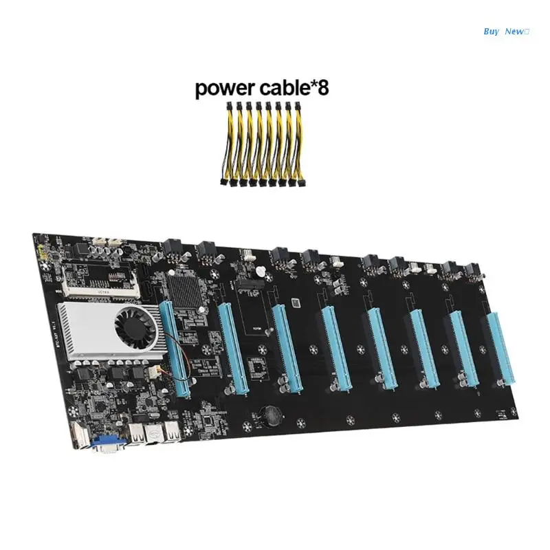 

20CE BTC-S37 Mining Motherboard VGA 8 PCIE 16X SATA3.0 Graphics Card Support 1066/1333/1600Mhz DDR3 SODIMM Mining Motherboard