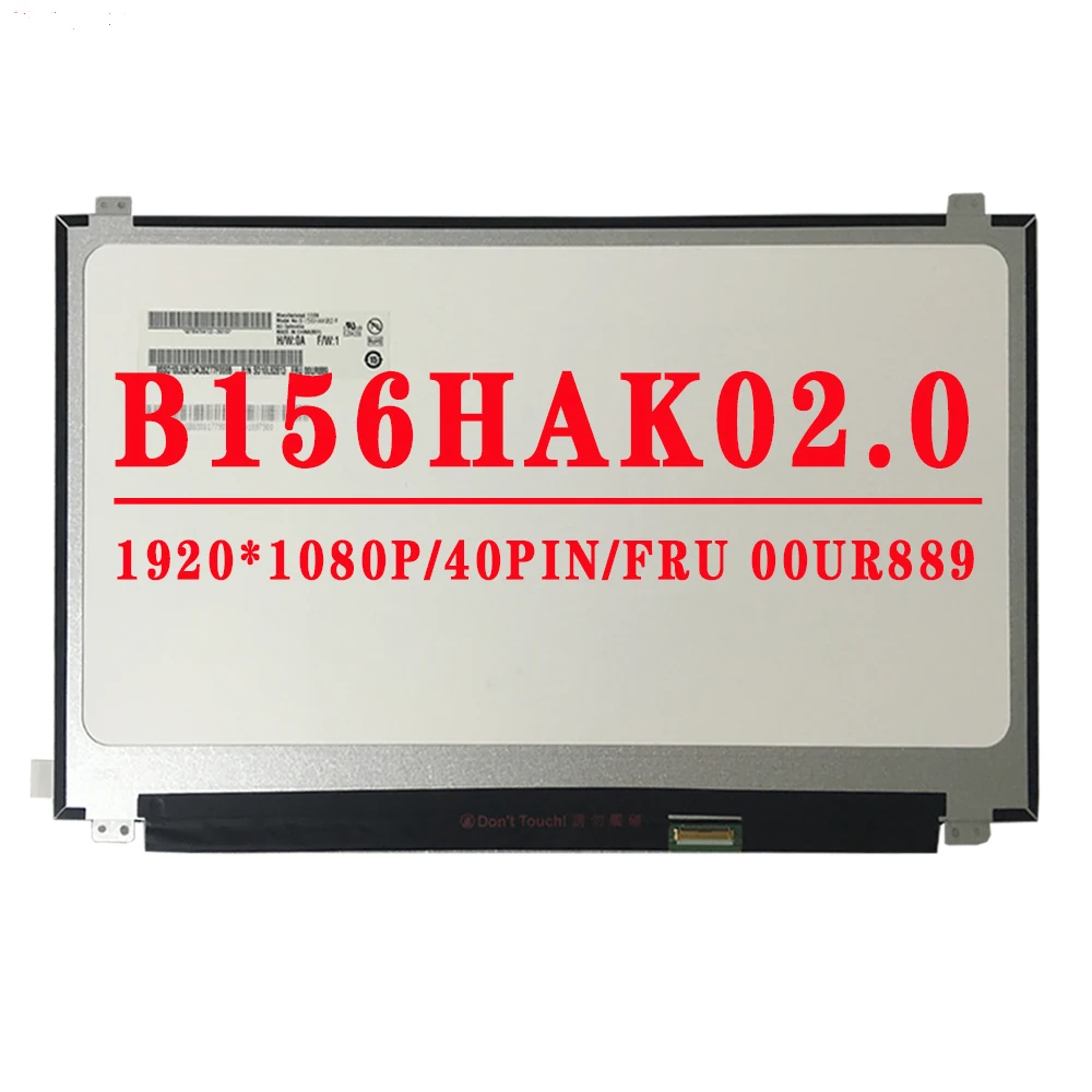FRU 00UR889 P/N SD10L82813 B156HAK02.0 для Lenovo T570 T580 15,6 дюймов с сенсорным экраном B156HAK02 0 FHD 1920X1080IPS ЖК-дисплей