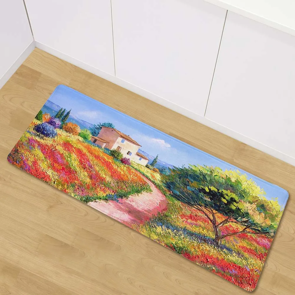

Modern Living Room Carpet Scenic Printed Floor Mat for Bedroom Kitchen Rugs Washable Indoor Doormat Welcome Rug 3D Carpets