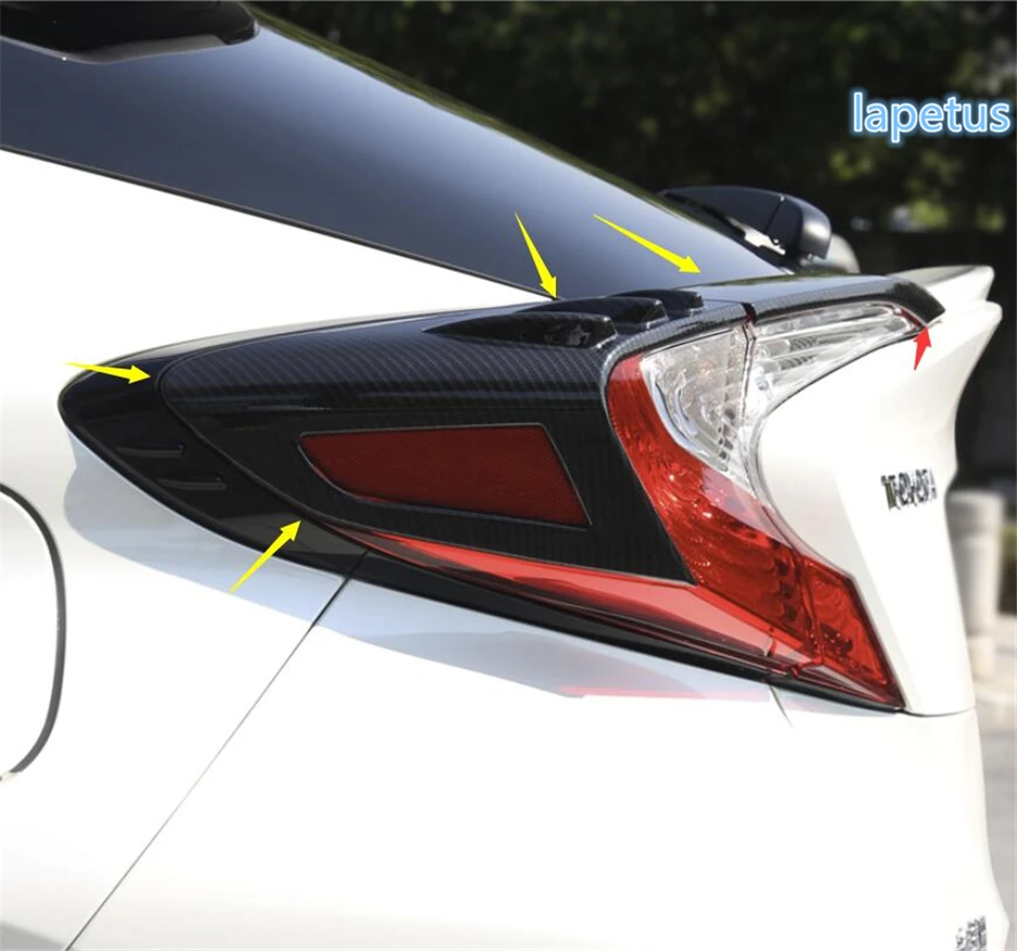 

Lapetus Carbon Fiber Look Exterior Refit Kit Fit For Toyota C-HR CHR 2016 - 2020 Handle Bowl / Headlights / Fog Lamps Cover Trim
