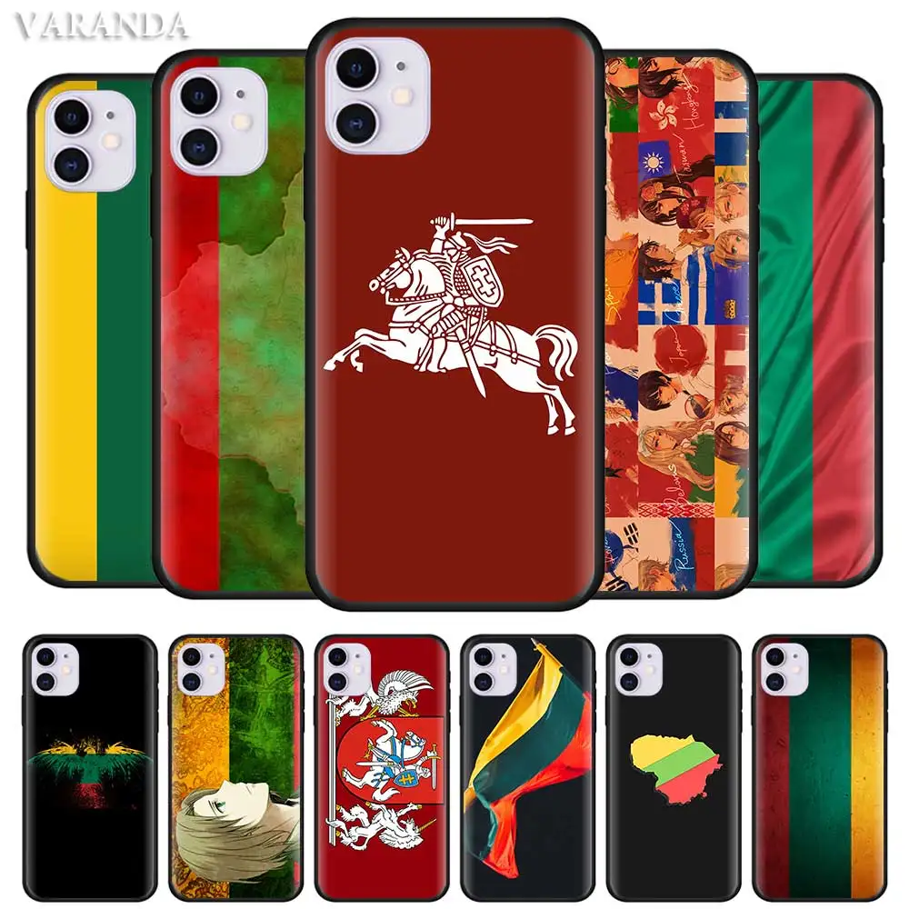 

Lithuania Flag Cases for iPhone 12 Mini 11 Pro X XR XS Max 7 8 6 6S Plus SE 2020 Silicone Soft Cover Shell