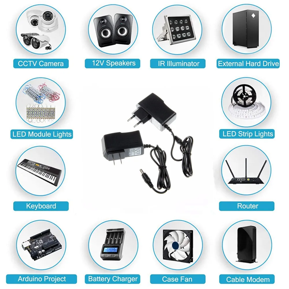 Адаптер питания 5 в пост. Тока 12 В 24 1 А 2 3 220 В-5