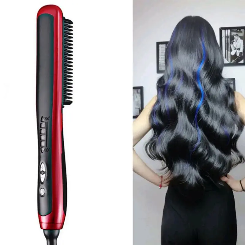 

Выпрямитель для волос, Плойка для волос, электрическая расческа для завивки волос, керамический инструмент для укладки для женщин и мужчин, ...