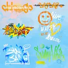 Персонализированные нарисованные граффити узоры теплопередача термальные наклейки тепла винил глажки наклейки декор милый мультфильм