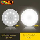 Ночсветильник для спальни с пассивным ИК датчиком движения, детский подарок, украшение для спальни с USB-зарядкой, светильник