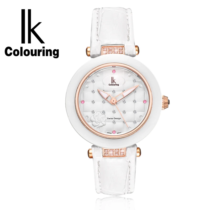 Женские модные повседневные кварцевые часы IK Colouring 2020 женские черные красные